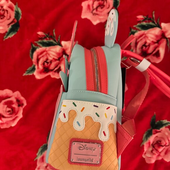 VERY RARE Disney Loungefly Minnie Mouse Sweet Treats Ice Cream Mini Backpack NWT - Picture 10 of 15